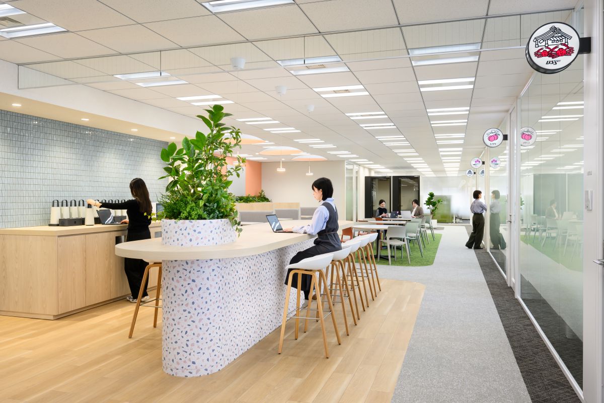 TBSテレビ JNN Park! 支社同士が顔を合わせられるコミュニケーションエリア